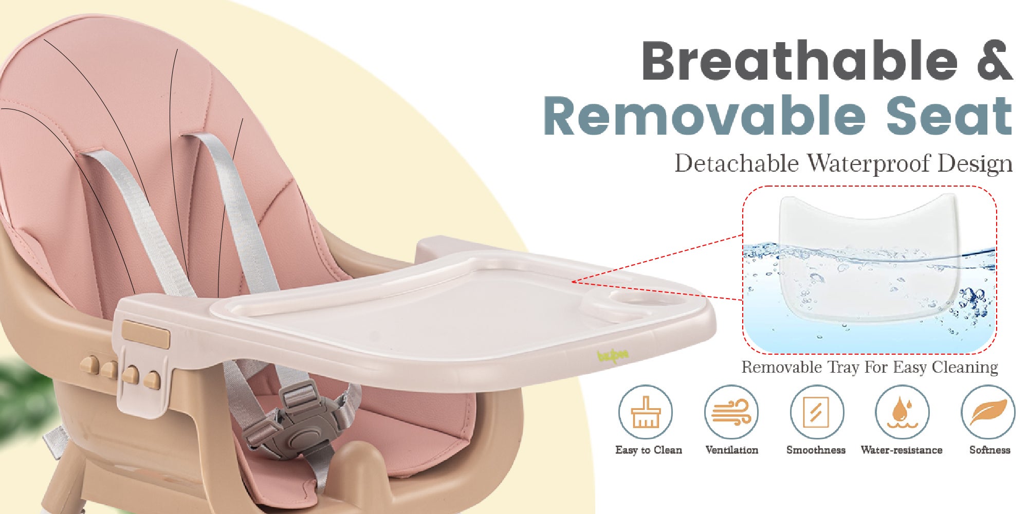 2 In 1 Manta Baby High Chair For Kids Baby Feeding Chair With 2 Adjustable Height Footrest Safety Belt Baby Booster Seat For Baby With Tray Kids High Chair For Baby 6 Months To 4 Years Green