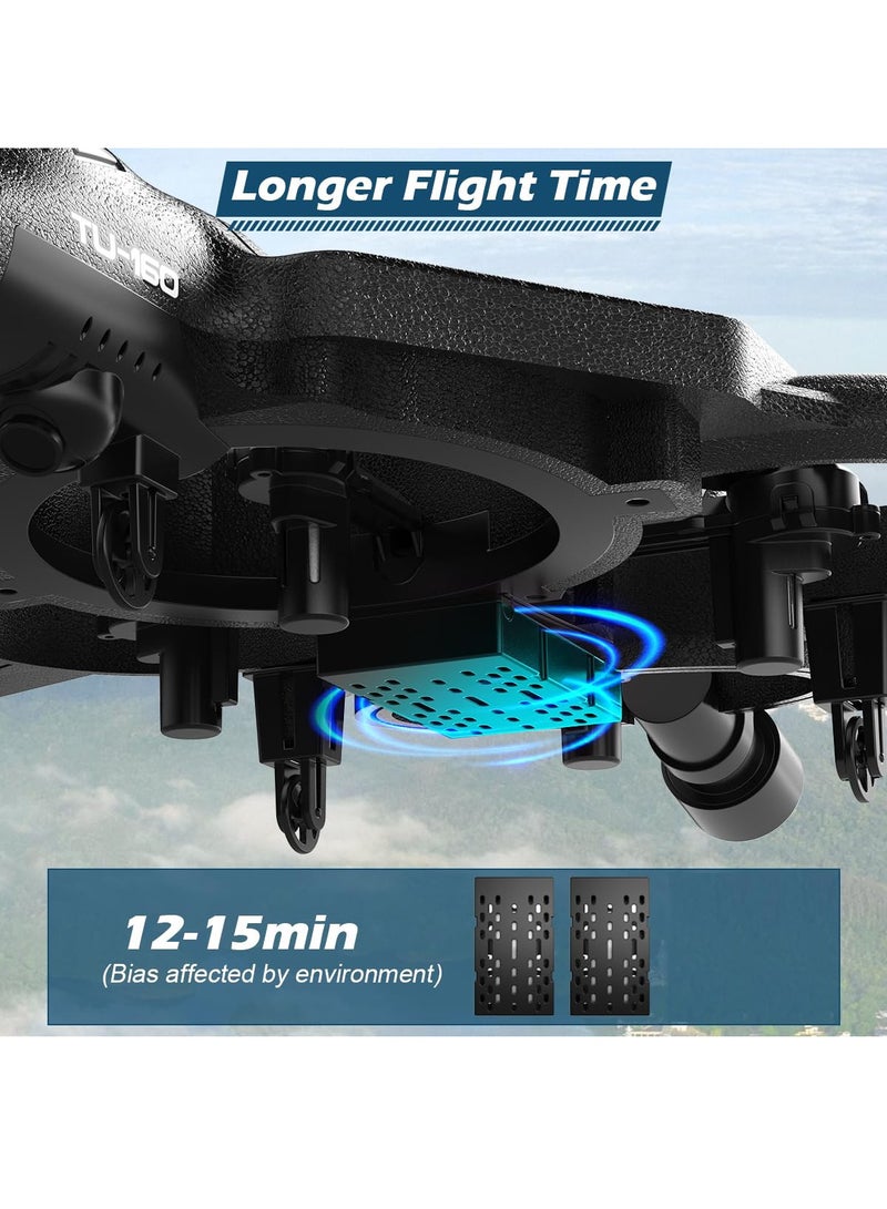 Remote Control Drone for Kids Gesture RC Stealth Raptor Airplane Quadcopter Fighter Jet with Light Spray 360° Flip Beginner Big Plane Toy Boys 2 Batteries 984FT