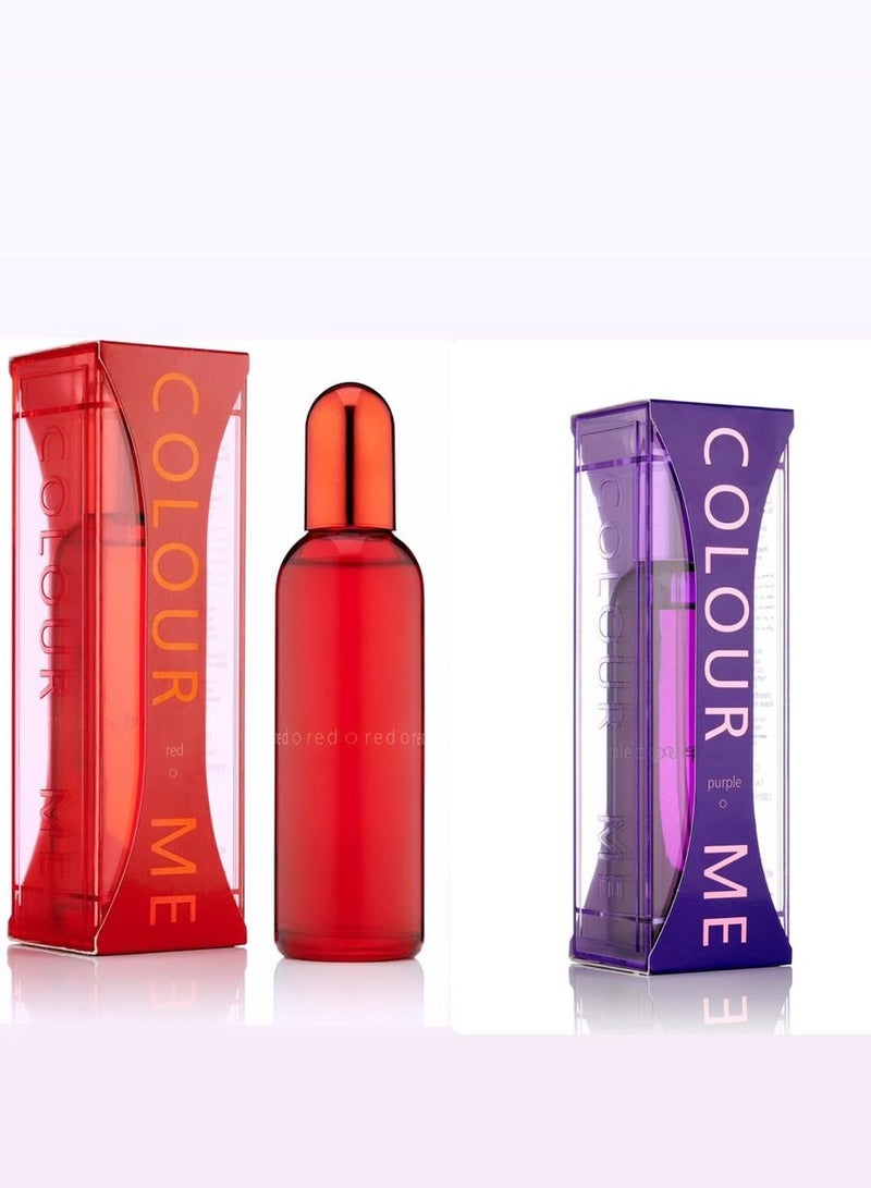 Colour Me Perfume combo Purple and Red EDP 200 ml