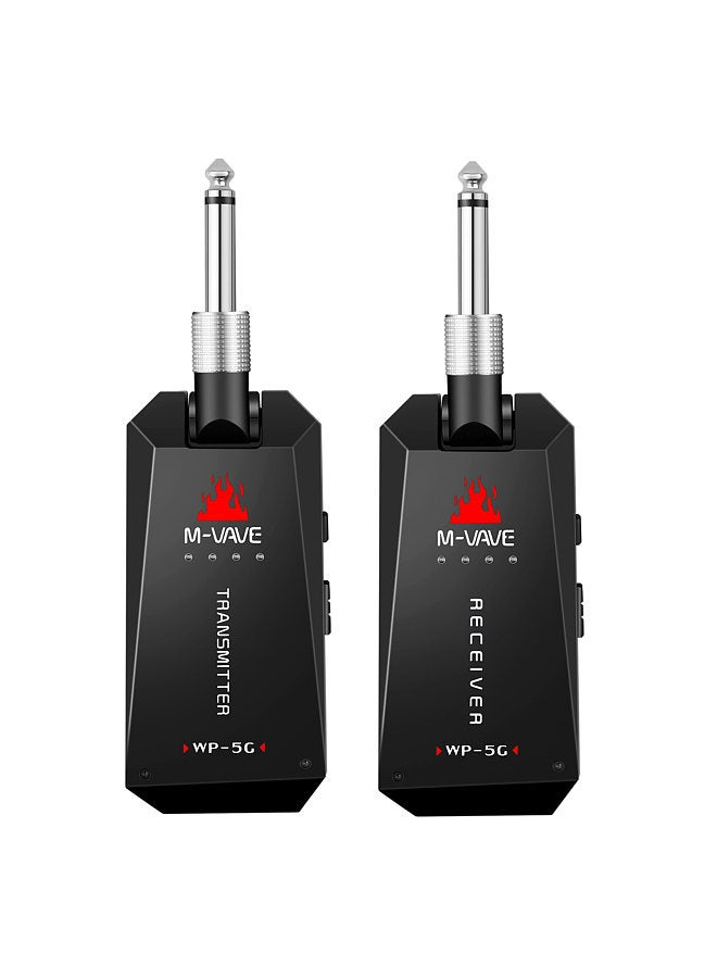 WP-5G Wireless 5.8G Guitar System Rechargeable Audio Transmitter and Receiver ISM Band for Electric Bass Guitars Amplifier Accessories