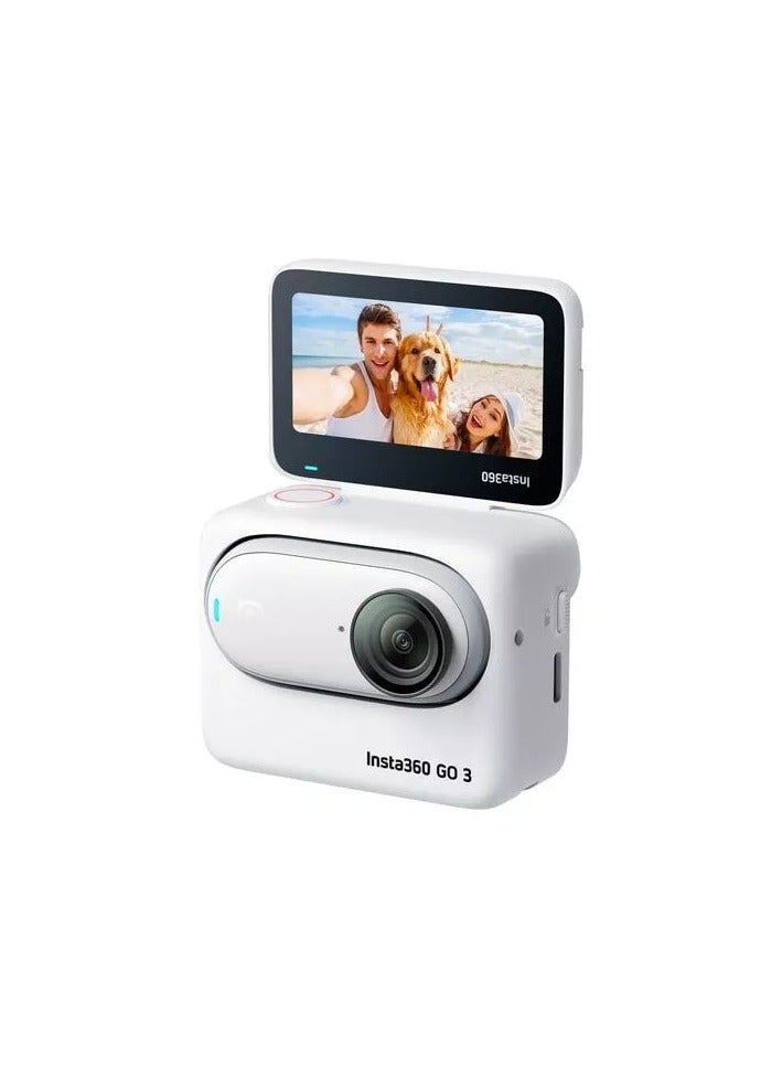 Action Camera, F2.2 aperture, 11.24 focal length, 64GB storage, ISO range 100-3200, 6-axis gyroscope, 80Mbps bit rate, H.264 video codec, Bluetooth 5.0 connectivity, white | I04CINSABKA