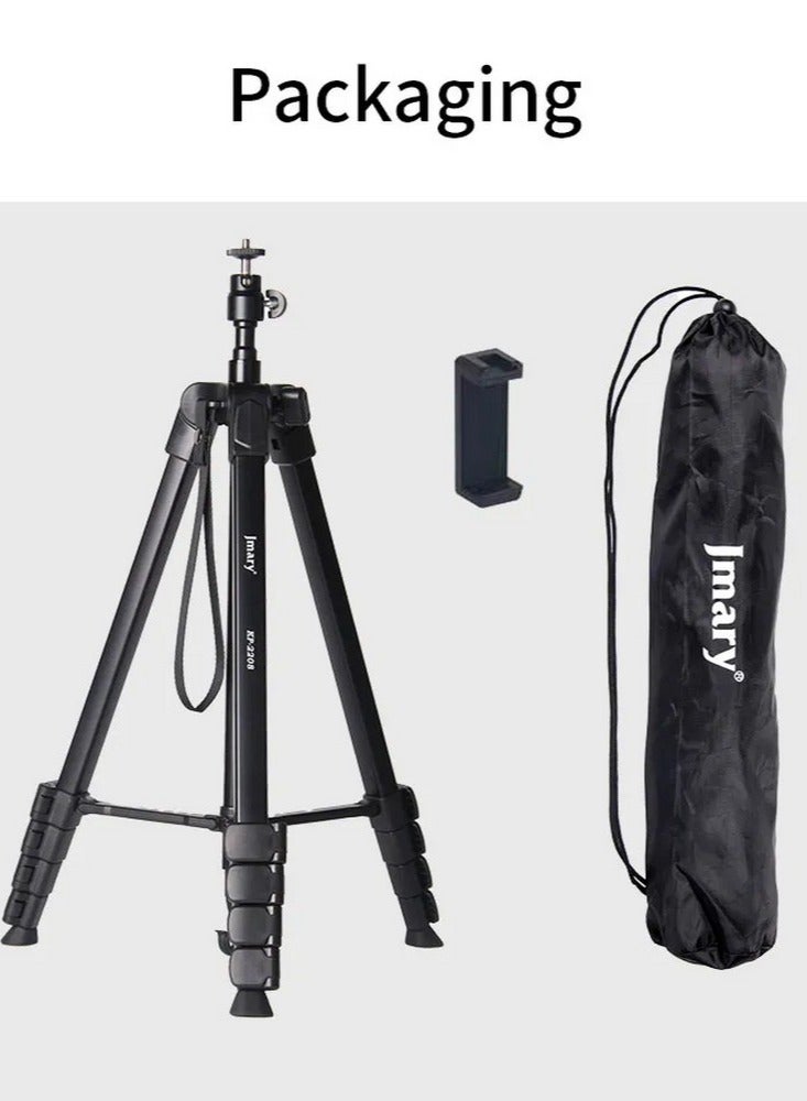 Jmary KP-2208 Multi-Functional Aluminum Tripod for Cameras & Mobile Phone - Black