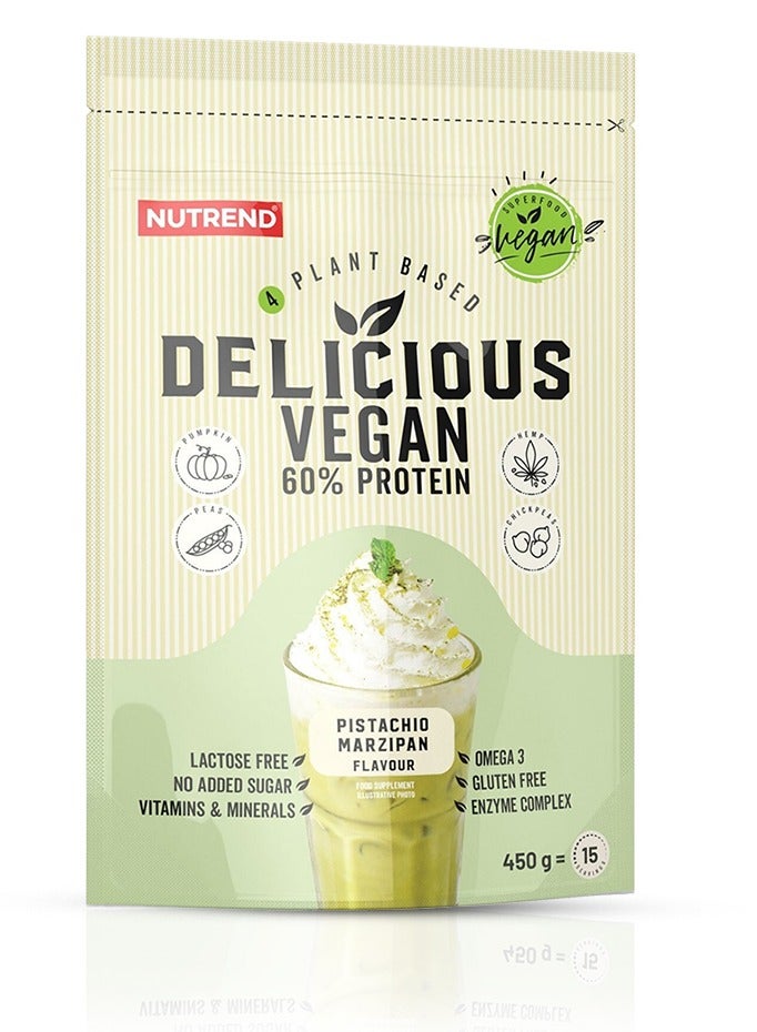 Nutrend - Delicious Vegan Protein, Pistachio Marzipan, 450g