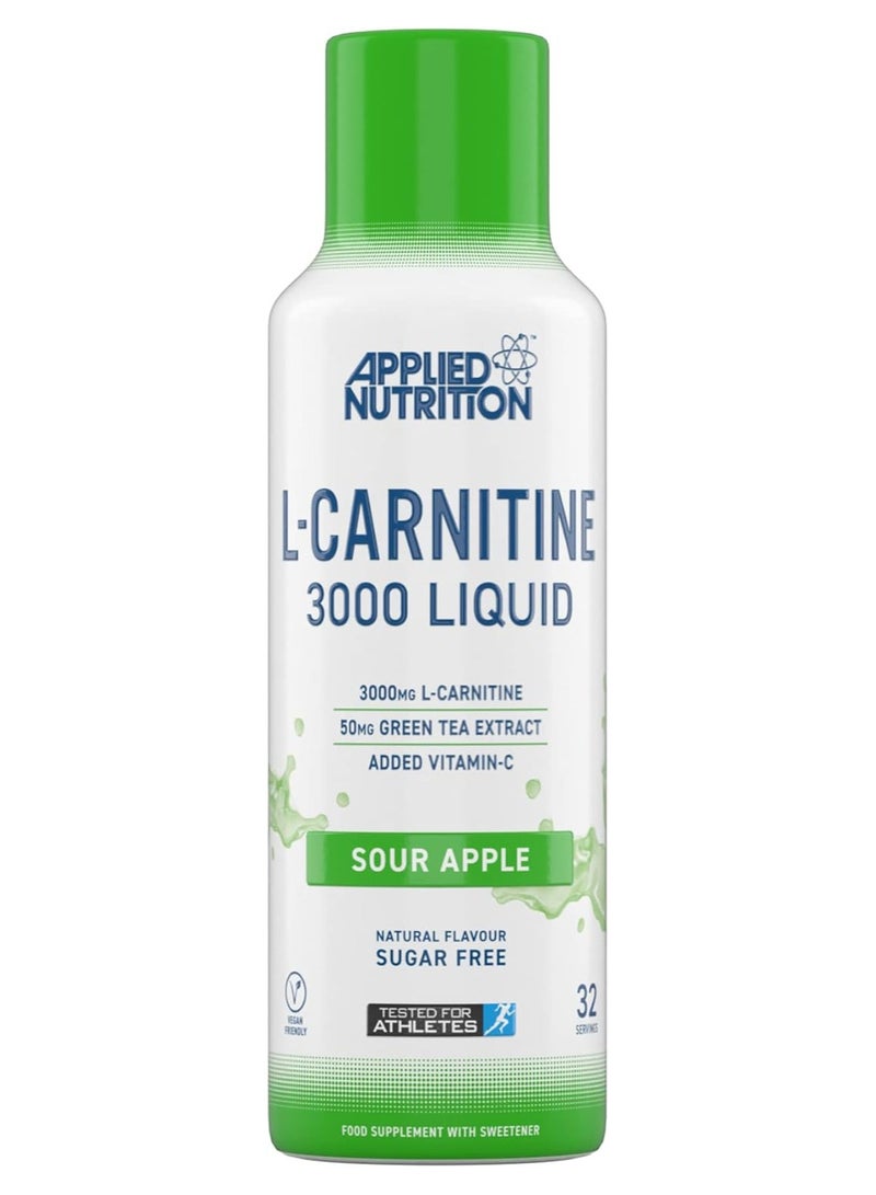 L-Carnitine 3000 Liquid Sour Apple Flavor 480Ml 32 Serving