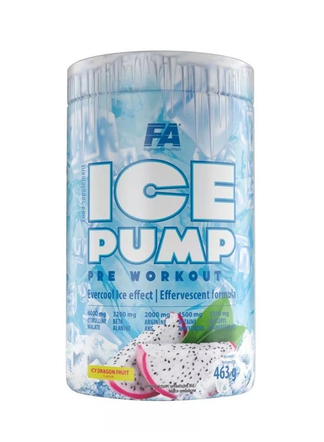 ICE PUMP Pre-workout 463g Icy Dragon Fruit Flavor 25 Serving