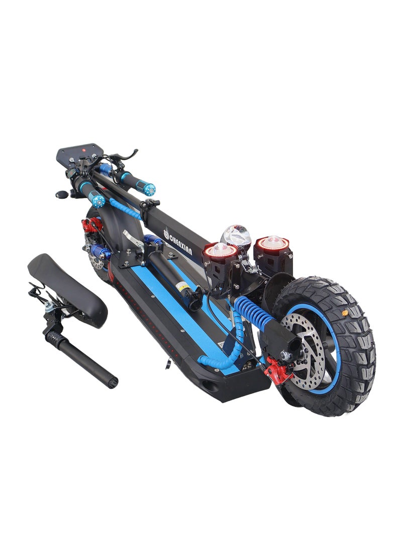 Electric Scooter 1000W Motor 48V10Ah Battery 35 to 45Km Range Max Speed 55KmpH 4 Suspension Led Lights & Digital Display  E10