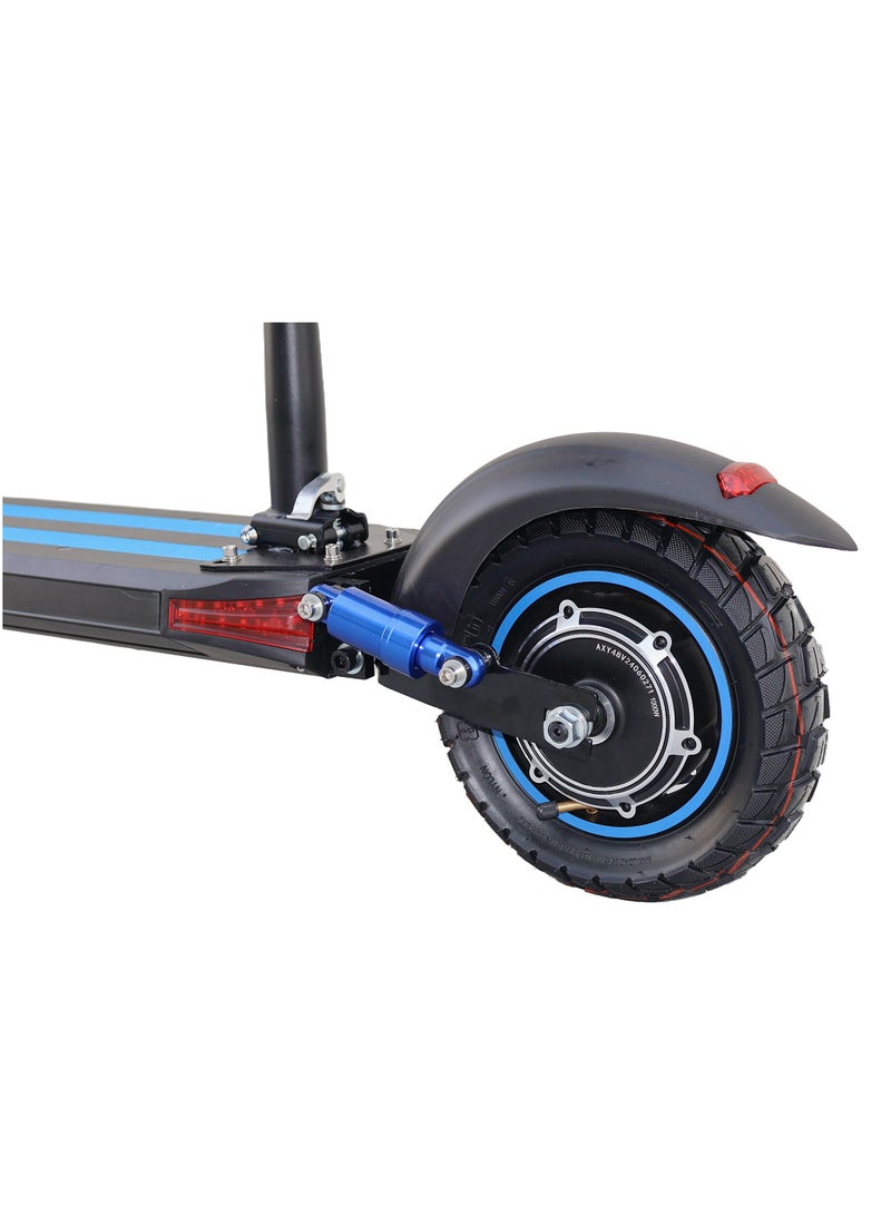 Electric Scooter 1000W Motor 48V10Ah Battery 35 to 45Km Range Max Speed 55KmpH 4 Suspension Led Lights & Digital Display  E10