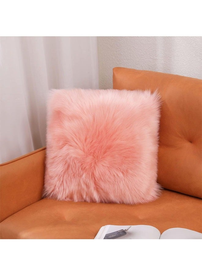 Cozy soft Faux Fur Throw Pillow For Sofa, Bed and Home Décor