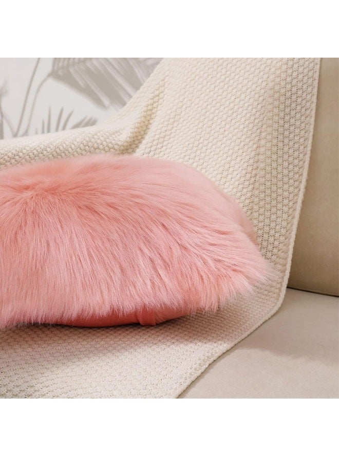 Cozy soft Faux Fur Throw Pillow For Sofa, Bed and Home Décor