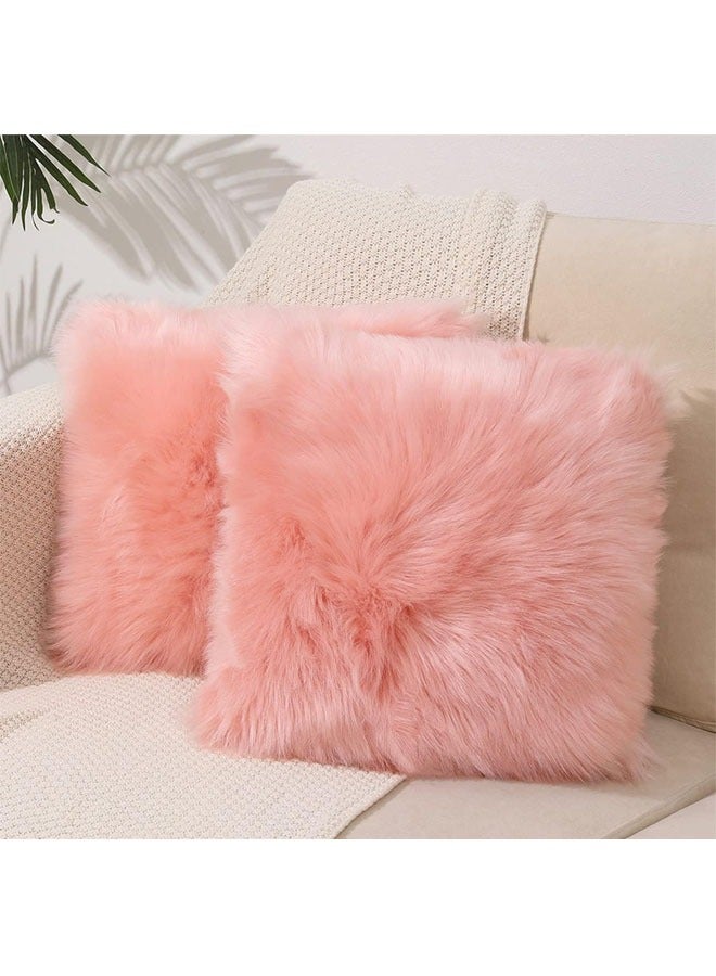 Cozy soft Faux Fur Throw Pillow For Sofa, Bed and Home Décor