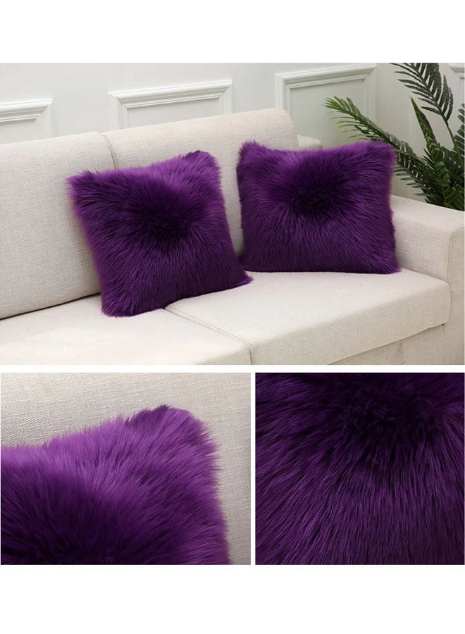 Cozy soft Faux Fur Throw Pillow For Sofa, Bed and Home Décor