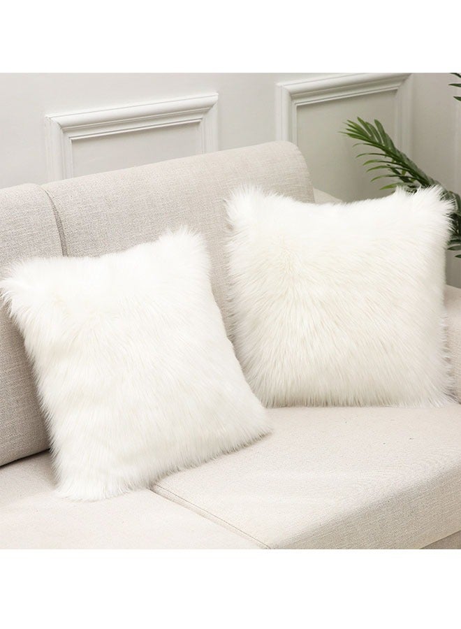 Cozy soft Faux Fur Throw Pillow For Sofa, Bed and Home Décor