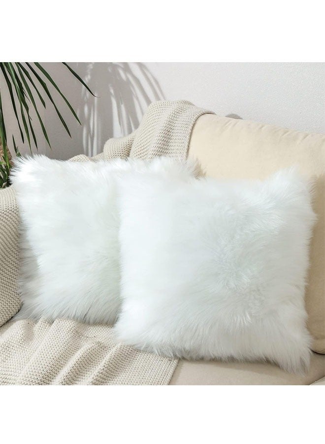 Cozy soft Faux Fur Throw Pillow For Sofa, Bed and Home Décor