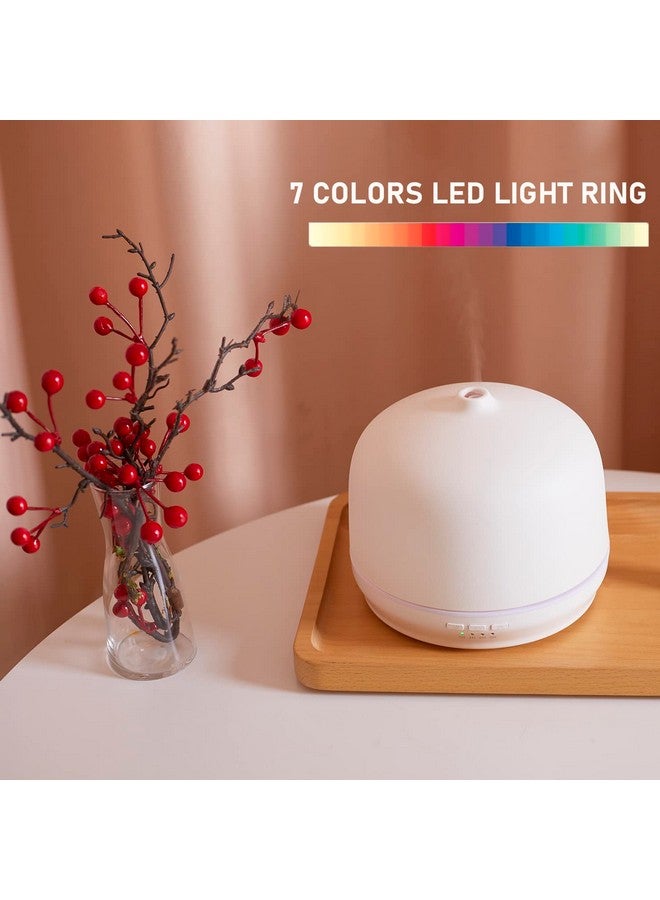 Ceramic Essential Oil Diffusers For Home Large Room Aromatherapy Scent Air Diffuser Ultrasonic Aroma Defusers 500Ml With Timedwhite