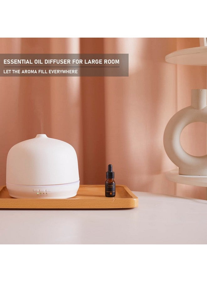 Ceramic Essential Oil Diffusers For Home Large Room Aromatherapy Scent Air Diffuser Ultrasonic Aroma Defusers 500Ml With Timedwhite