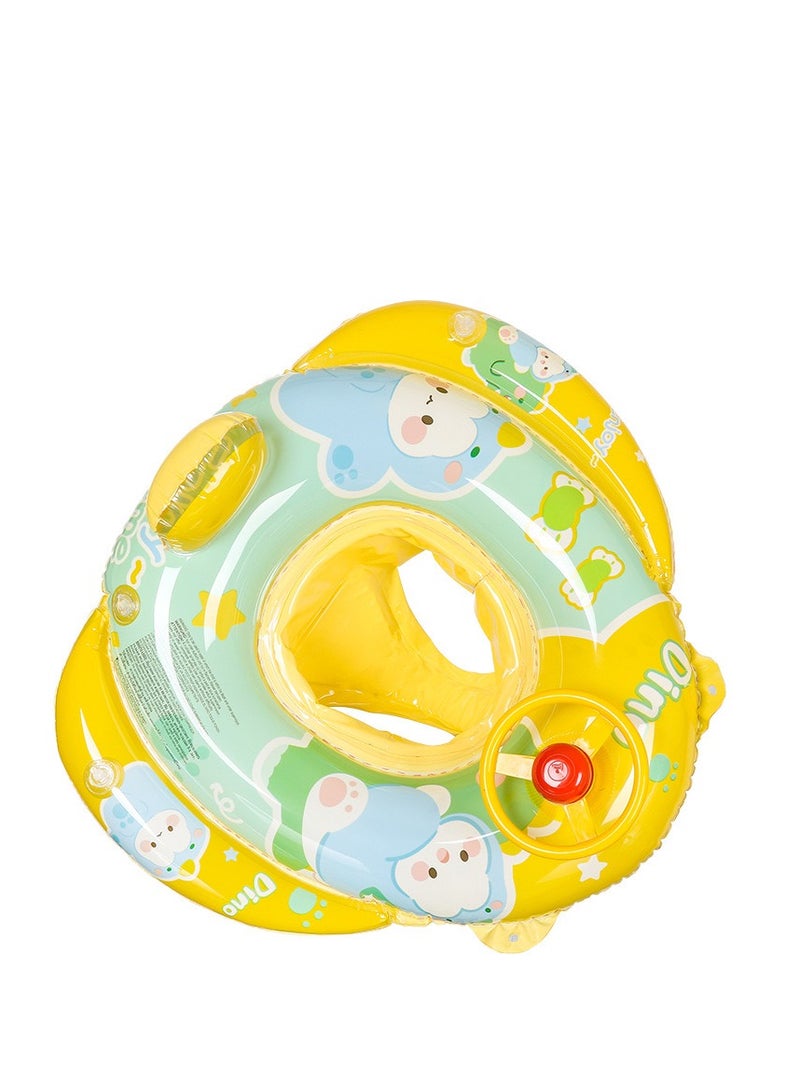 Children's Inflatable Float,Outdoor Swimming Seat Ring with Fun Horn,Complimentary Pum, Kid's Swimming Ring, 75cm