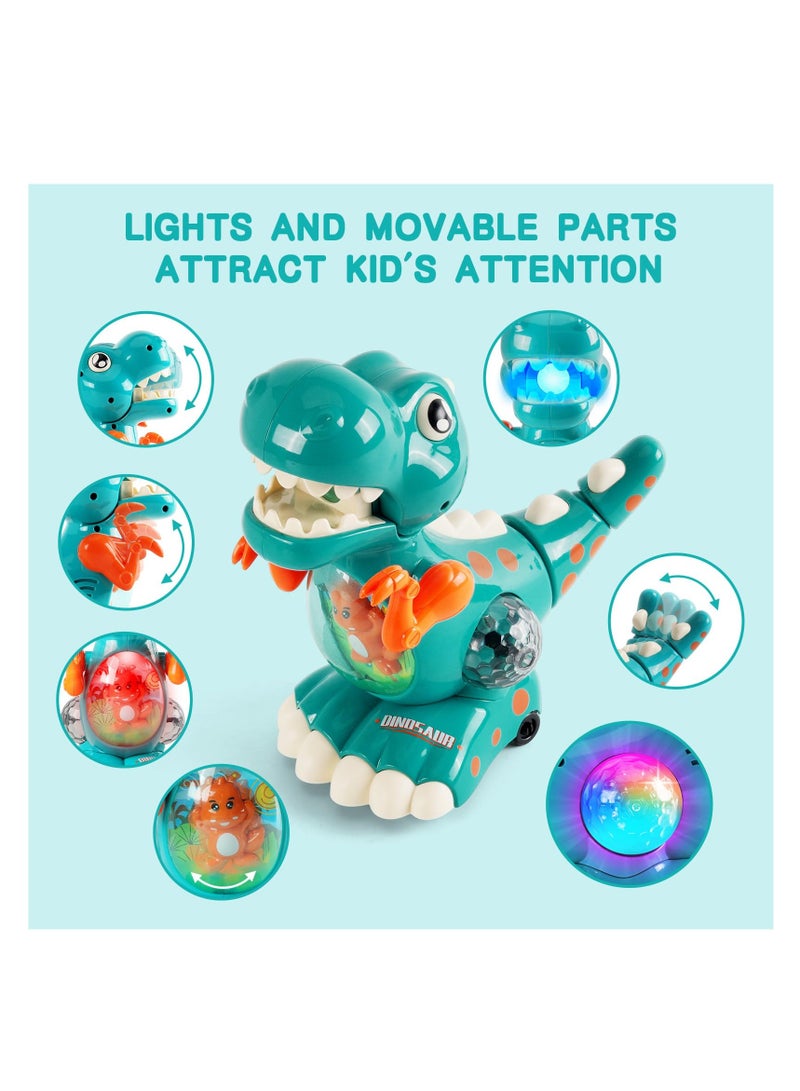 Baby Crawling Dinosaur Toys  Baby Musical Toy Musical Light Interactive Walking Sensory Toys Automatically Avoid Obstacles Birthday Present Dino Gifts for Kids Toddler