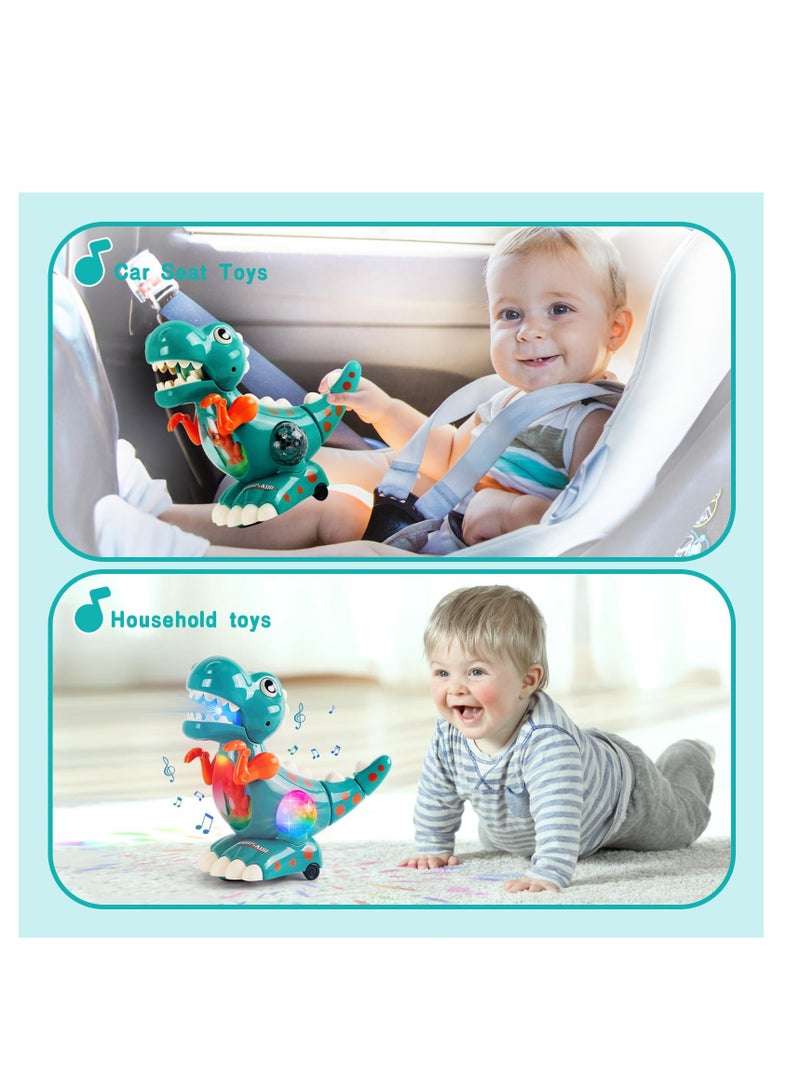 Baby Crawling Dinosaur Toys  Baby Musical Toy Musical Light Interactive Walking Sensory Toys Automatically Avoid Obstacles Birthday Present Dino Gifts for Kids Toddler