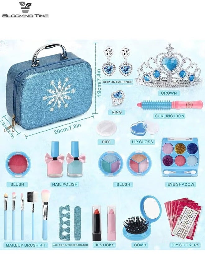 32 Pieces Of Children's Cosmetic Toy Set, Washable Of Children's Cosmetic Toy Set, Blue