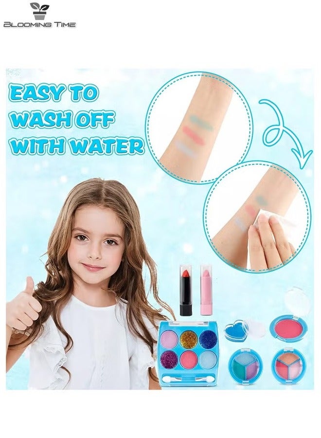 32 Pieces Of Children's Cosmetic Toy Set, Washable Of Children's Cosmetic Toy Set, Blue