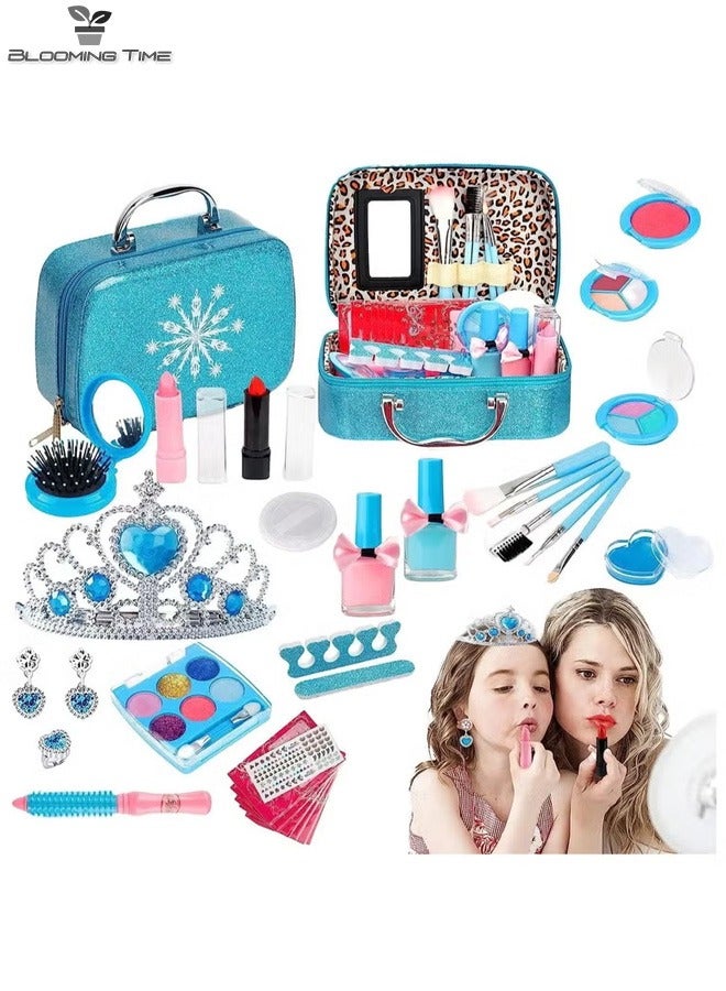 32 Pieces Of Children's Cosmetic Toy Set, Washable Of Children's Cosmetic Toy Set, Blue