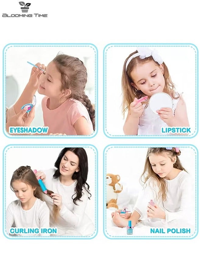 32 Pieces Of Children's Cosmetic Toy Set, Washable Of Children's Cosmetic Toy Set, Blue