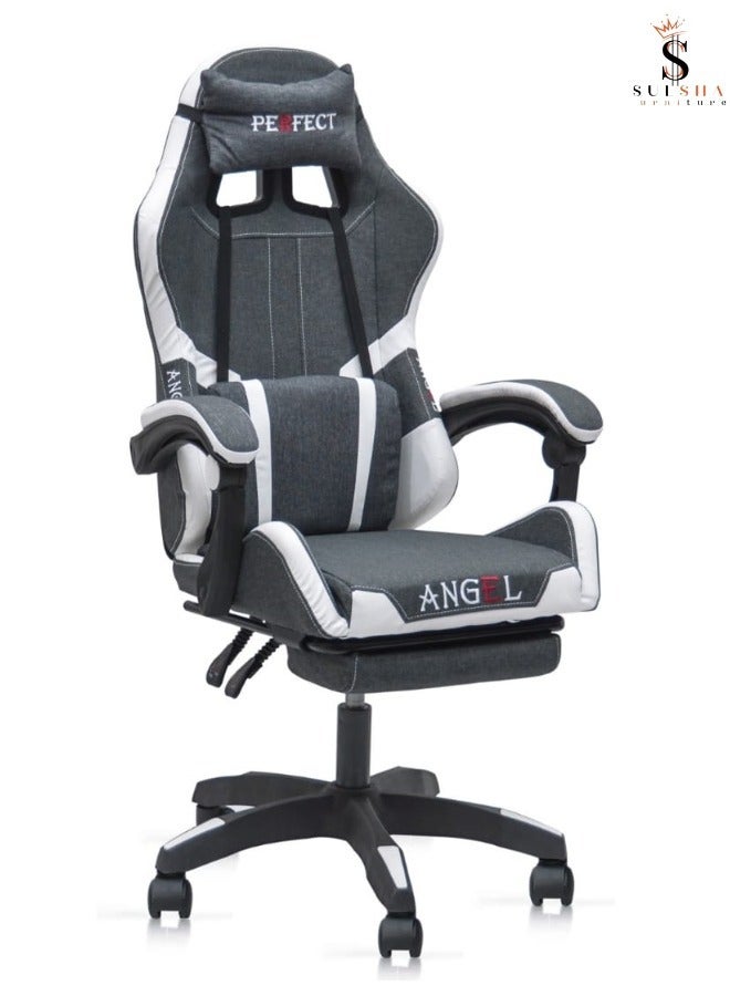 Heavy Duty Steel HighBack Racing Style With Pu Leather Bucket Seat Headrestl Lumbar Support Steel 5 Star Base Compatible With ESports Chair
