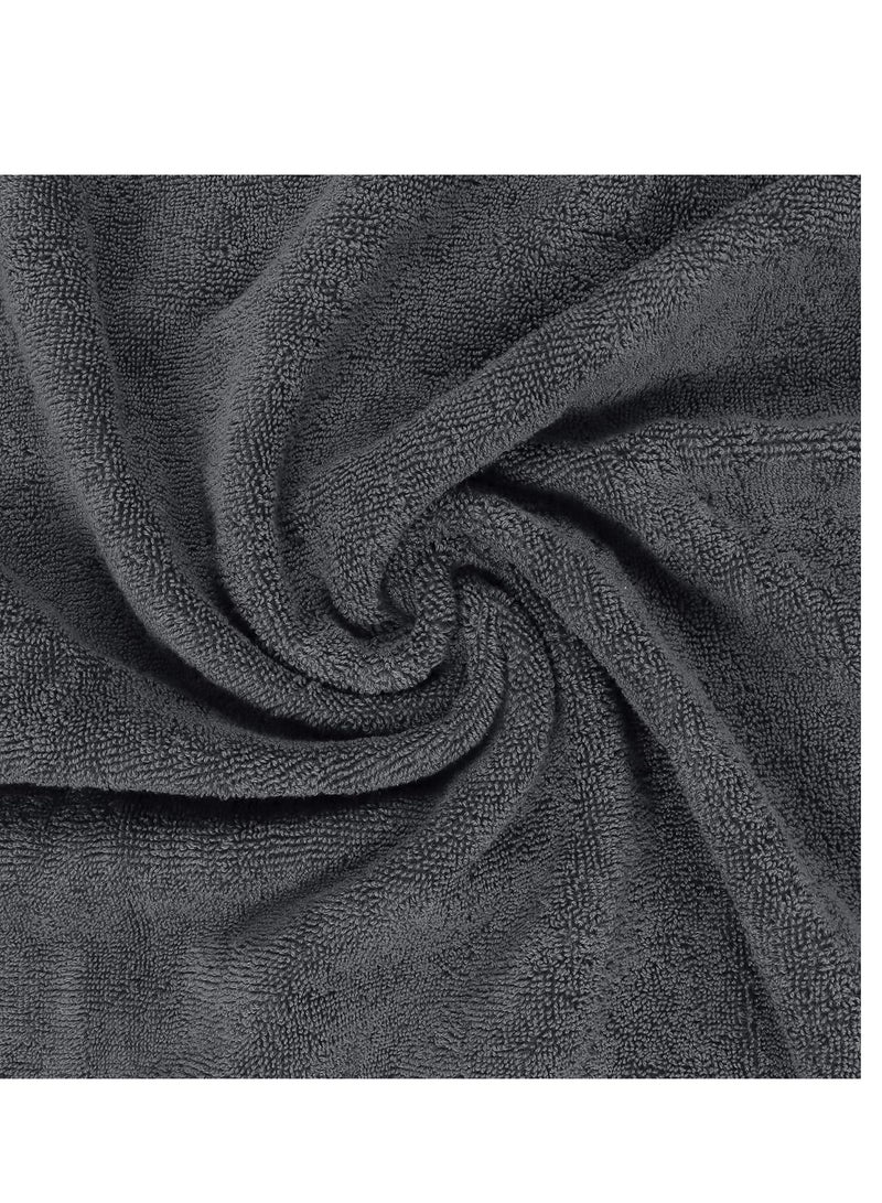 Utopia Towels 8-Piece Premium Towel Set, 2 Bath Towels, 2 Hand Towels, and 4 Wash Cloths, 600 GSM 100% Ring Spun Cotton Highly Absorbent Towels for Bathroom, Gym, Hotel, and Spa (Grey)