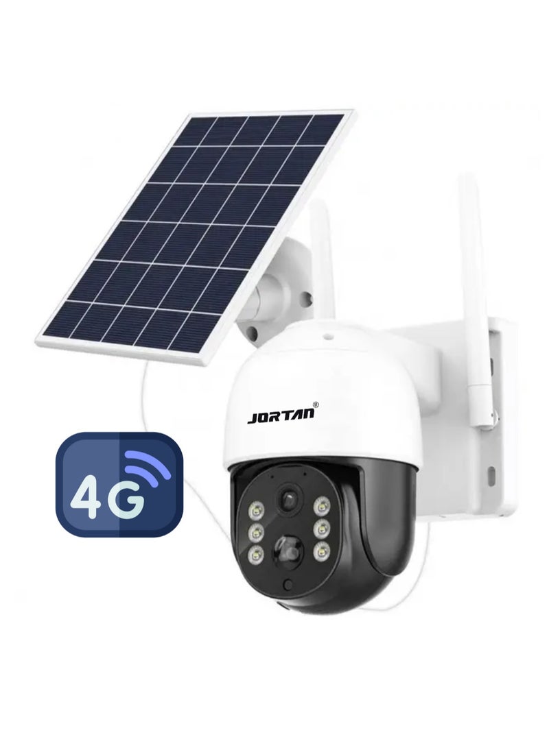 6MP 4G Wireless Solar Outdoor Camera, Color Night Vision, IP66 Weatherproof, Motion Detection, Motion Tracking, Two Way Audio, 10800 mAh Big Battery, 8 Watt Fast Charging Solar Panel, 24/7 Recording