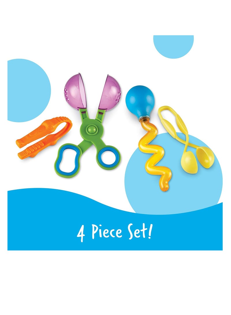 Learning Resources Helping Hands Fine Motor Tool Set, 4-Piece Montessori Sensory Play Tools For Toddlers
