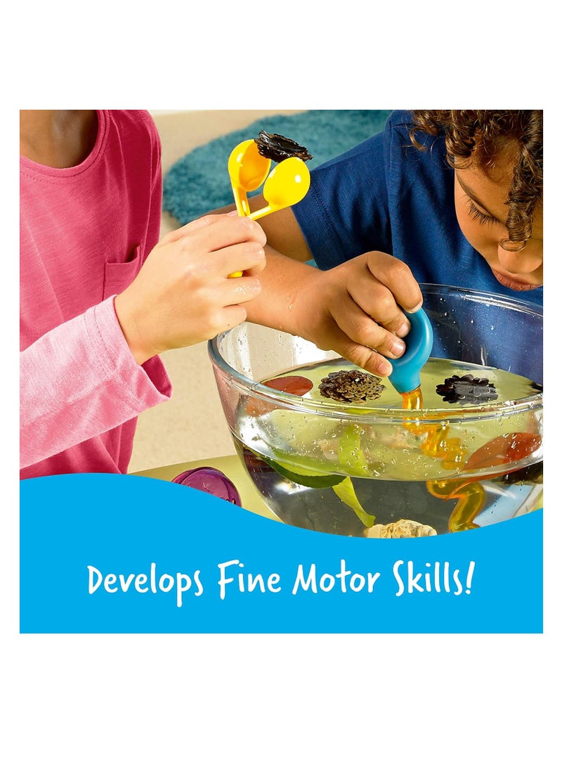 Learning Resources Helping Hands Fine Motor Tool Set, 4-Piece Montessori Sensory Play Tools For Toddlers