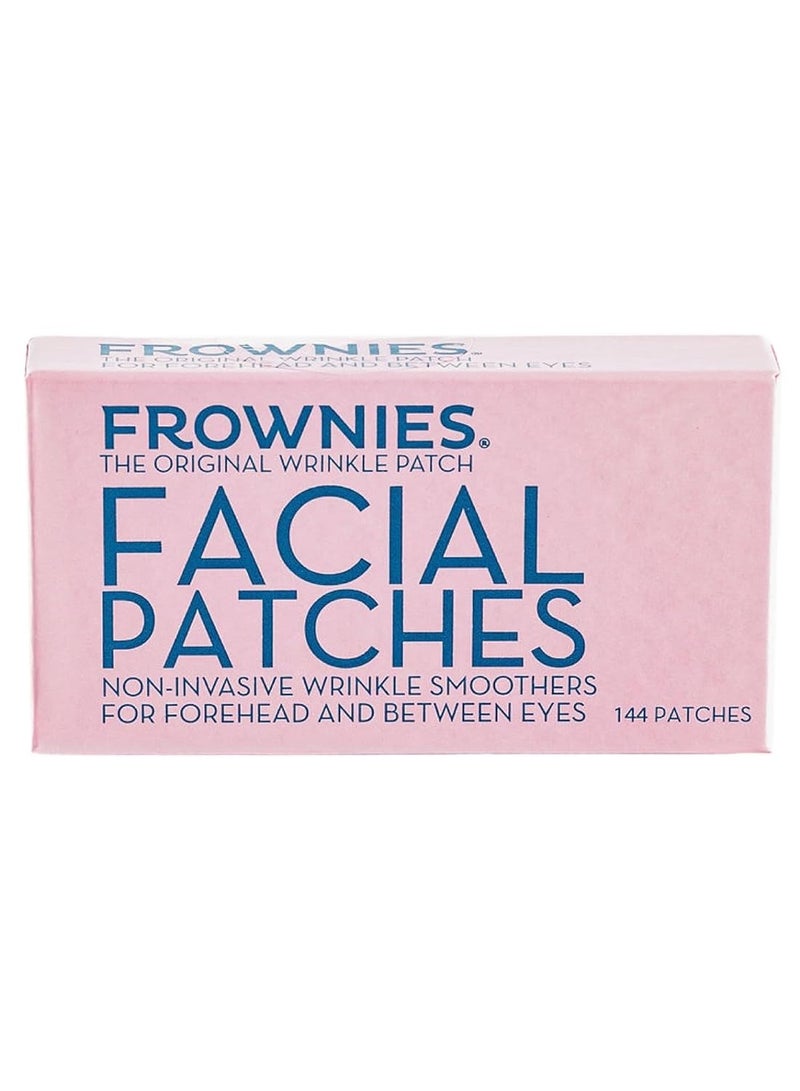 FROWNIES Forehead and Between the Eyes Wrinkle Patches - Hypoallergenic Facial Patches to Smooth & Soften Forehead Wrinkles & Eleven Lines - For Overnight Use, 144 Patches