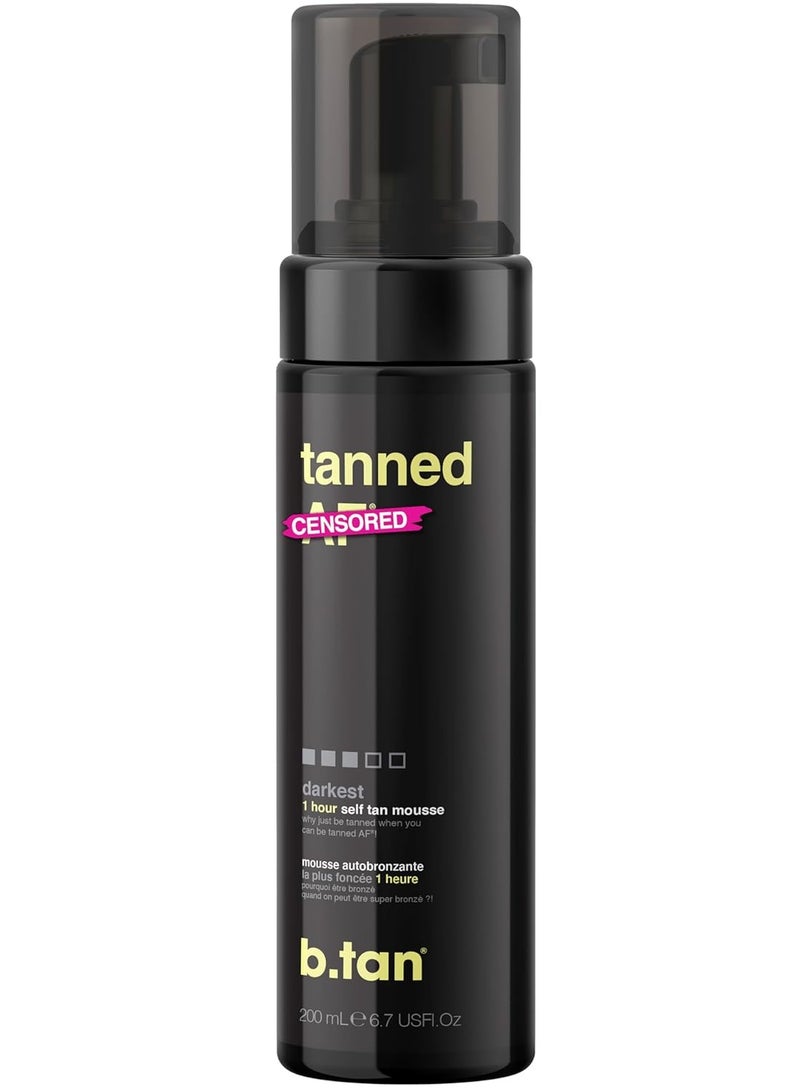 b.tan Dark Self Tanner | Get Tanned - Fast, 1 Hour Express Sunless Tanning Mousse, No Fake Tan Smell, No Added Nasties, Vegan, Cruelty Free, 6.7 Fl Oz
