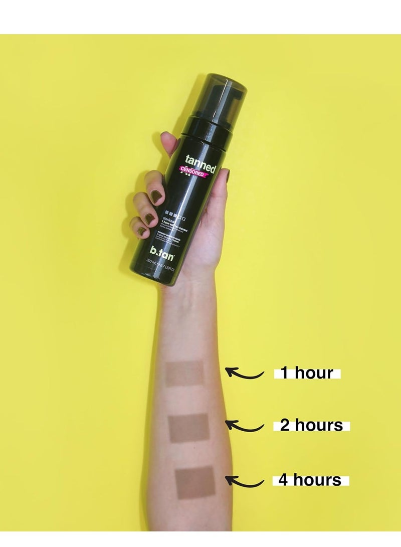 b.tan Dark Self Tanner | Get Tanned - Fast, 1 Hour Express Sunless Tanning Mousse, No Fake Tan Smell, No Added Nasties, Vegan, Cruelty Free, 6.7 Fl Oz