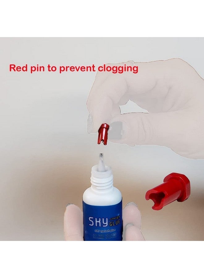 2 Pack Sky Glue S+ Eyelash Extension Glue Professional Use Onlyextra Strong Lash Extensions Adhesive 67 Weeks Retention And 12S Dry Long Lasting Semi Permanent Black Glue2 Bottles 5 Ml Ea