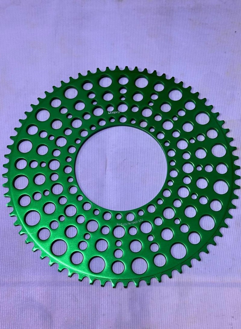 Litepro Chainring 70T Green color, 130BCD, Folding Bike