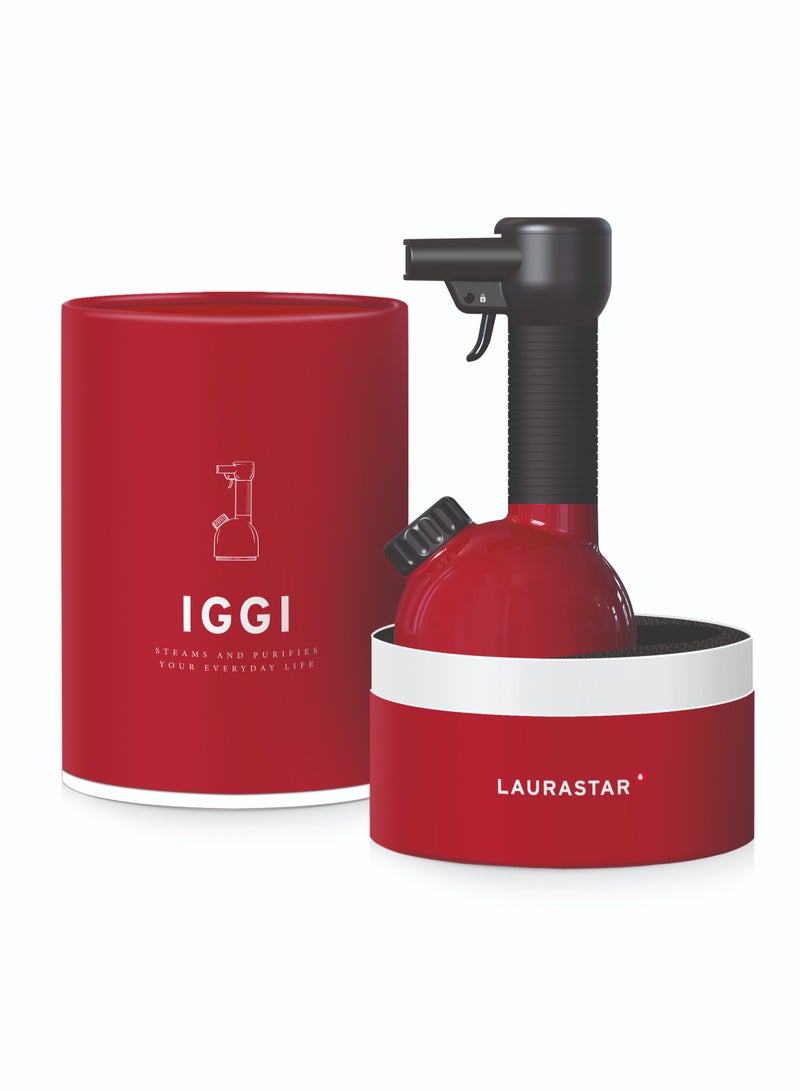 Iggi Intense Red, Hygienic Handheld Steamer, Disinfects All Fabrics And Objects