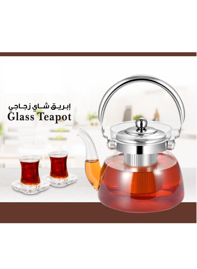 Transparent High Boron Glass Teapot