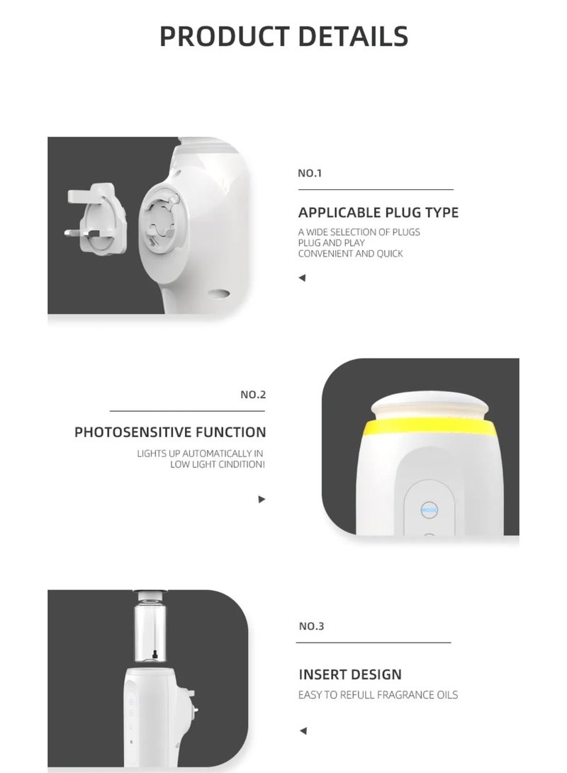 Room Fragrance Diffuser For Essential Oil Wall Plug Aroma Diffuser 300m³ Electric Scent Machine Toilet Smell Distributor