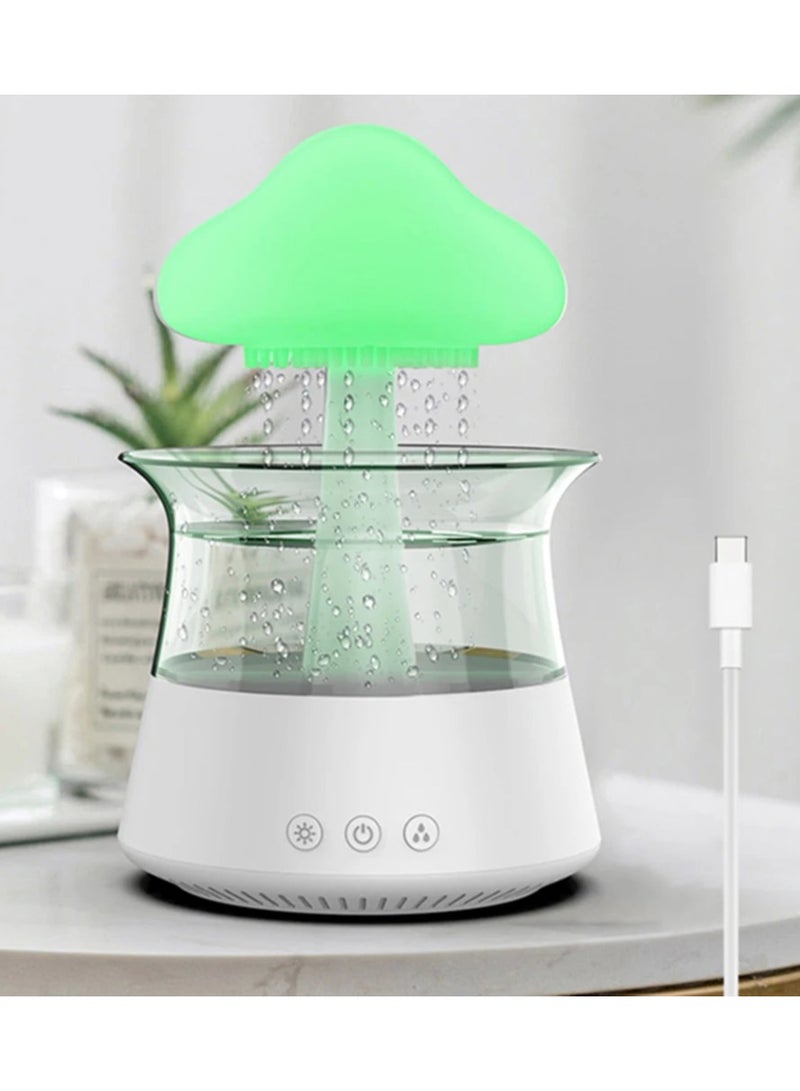 Mushroom Rain Electric Aroma Diffuser Colorful Night Light Mini Aroma Diffuser Relieve Fatigues Home Decor Humidifier for Bedroom Kids Room(450 ML)