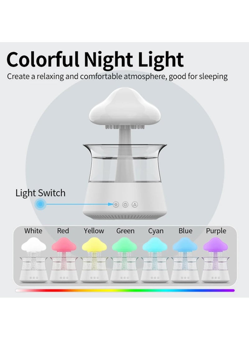 Mushroom Rain Electric Aroma Diffuser Colorful Night Light Mini Aroma Diffuser Relieve Fatigues Home Decor Humidifier for Bedroom Kids Room(450 ML)