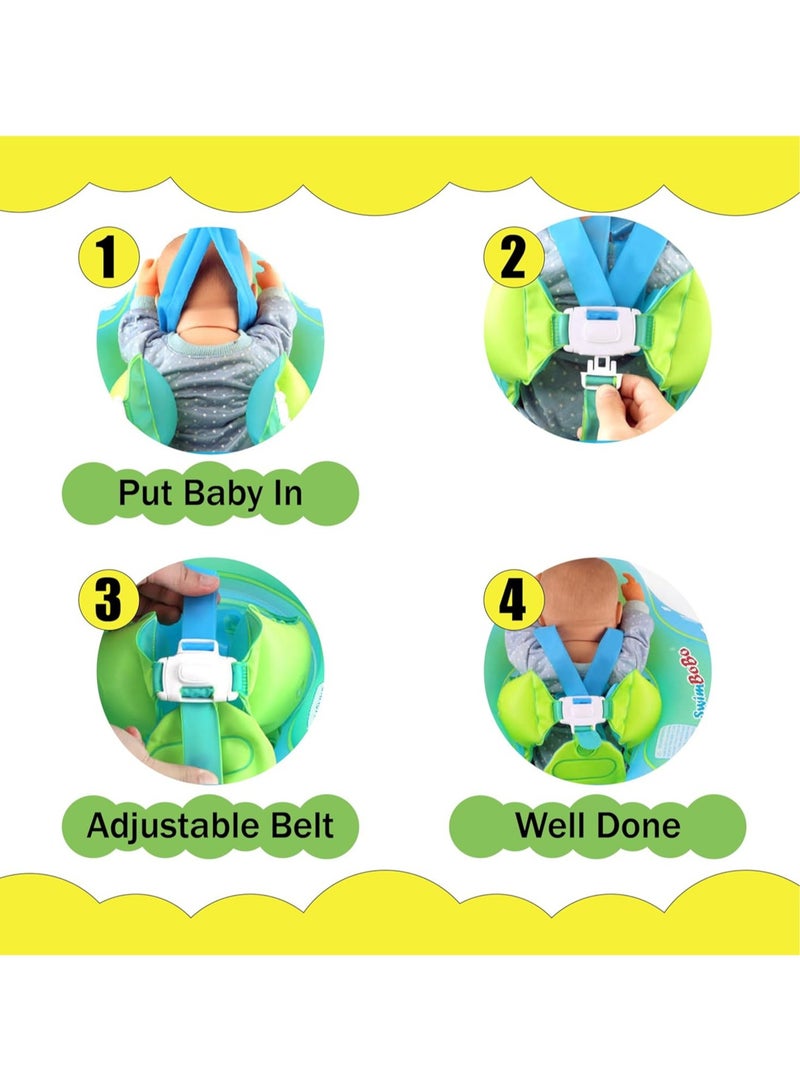 Baby Swimming Float, Baby Swimming Ring, Toddler Swimming Vest, Children Waist Float Ring, Inflatable Baby Float with Canopy, Baby Swimming Ring, Swimming Lap For Toddlers Swim Trainer