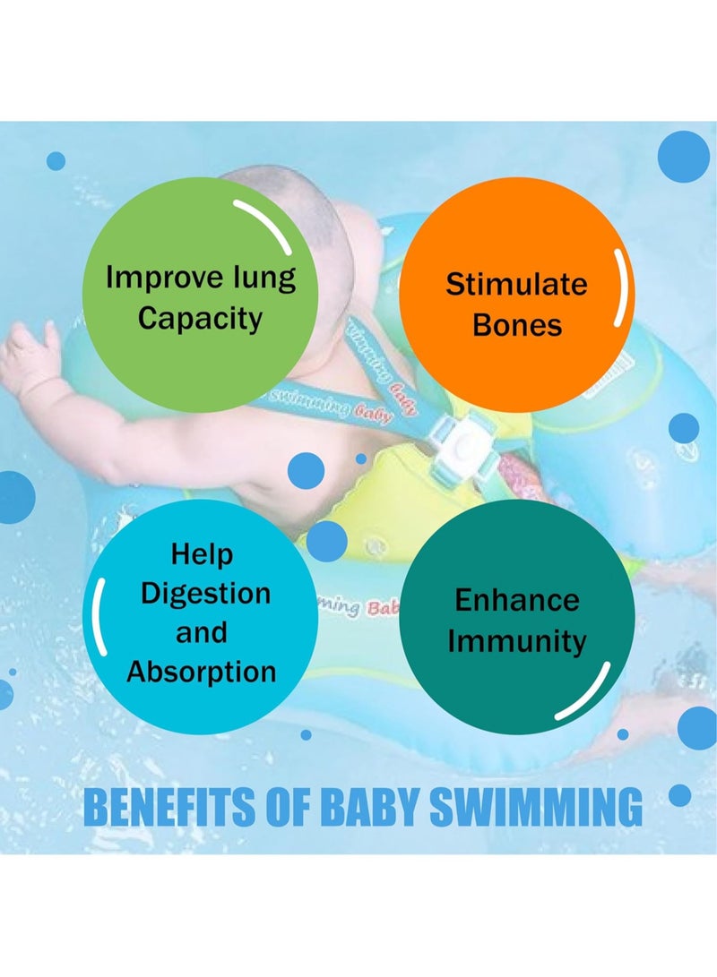 Baby Swimming Float, Baby Swimming Ring, Toddler Swimming Vest, Children Waist Float Ring, Inflatable Baby Float with Canopy, Baby Swimming Ring, Swimming Lap For Toddlers Swim Trainer