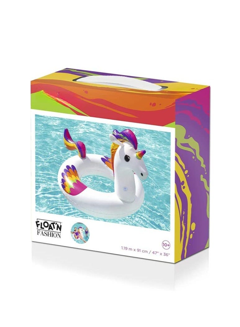 Swim Ring Tube Fantasy Unicorn Rider Pool Float 224 x 164 centimeter