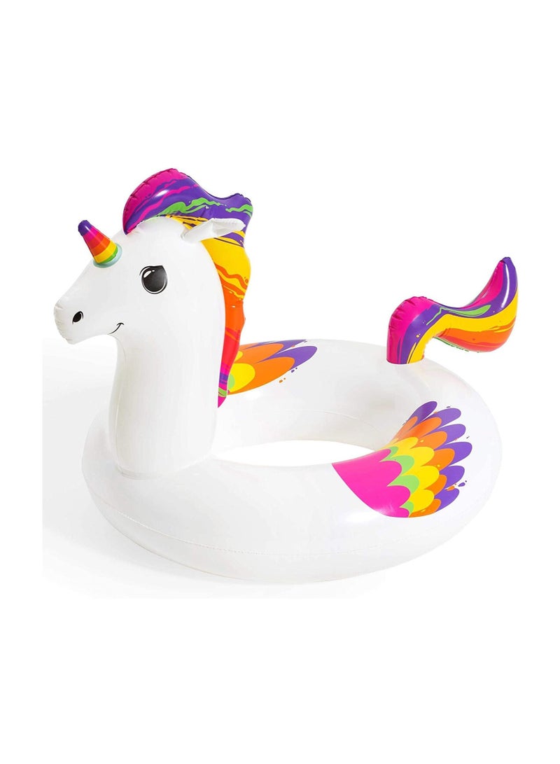 Swim Ring Tube Fantasy Unicorn Rider Pool Float 224 x 164 centimeter