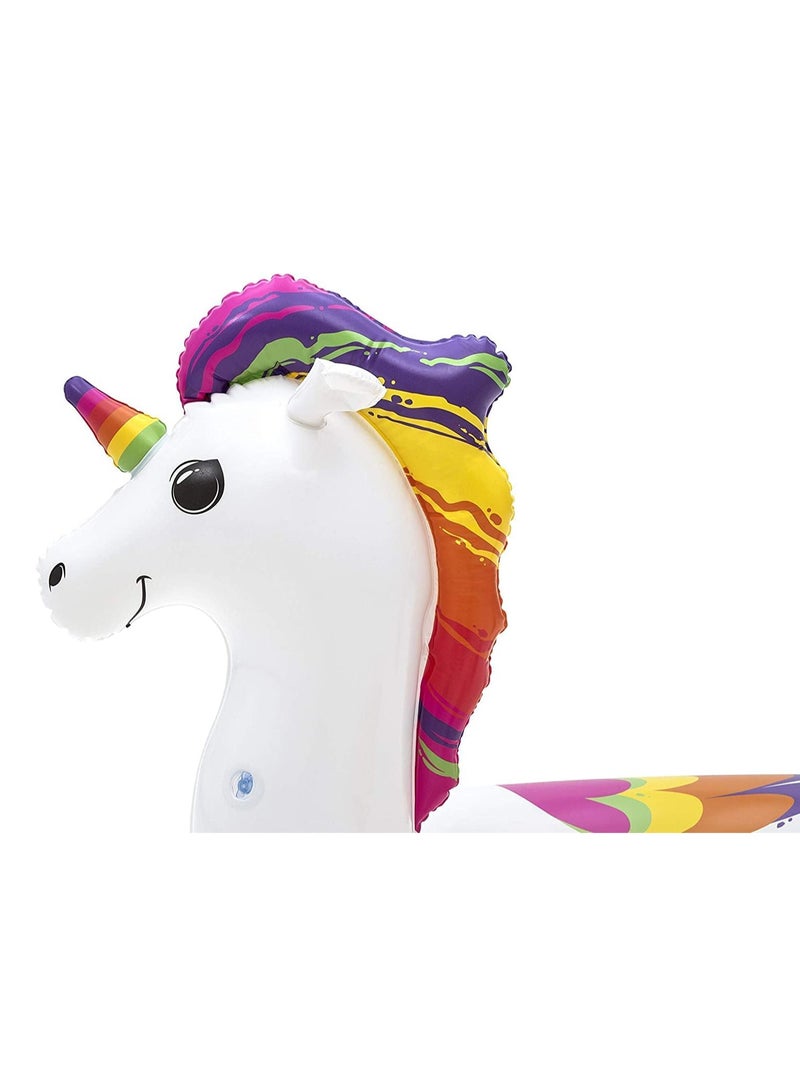 Swim Ring Tube Fantasy Unicorn Rider Pool Float 224 x 164 centimeter