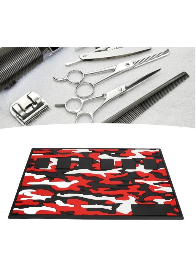 Globalstar Silicone Heat Resistant Styling Mat - Magnetic Organizer for Barber Tools