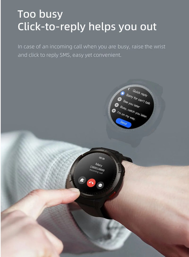 GS Smartwatch GPS Sports Watch 1.43'' AMOLED HD Display, 24-day Ultra-long Battery Life, 70 Sports Modes