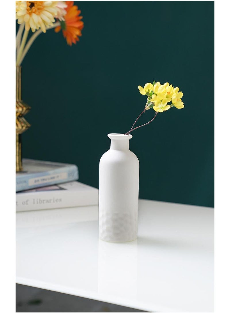 Modern Minimalist Living Room Creative Dining Table Coffee Table Home Decoration White Ceramic Vase