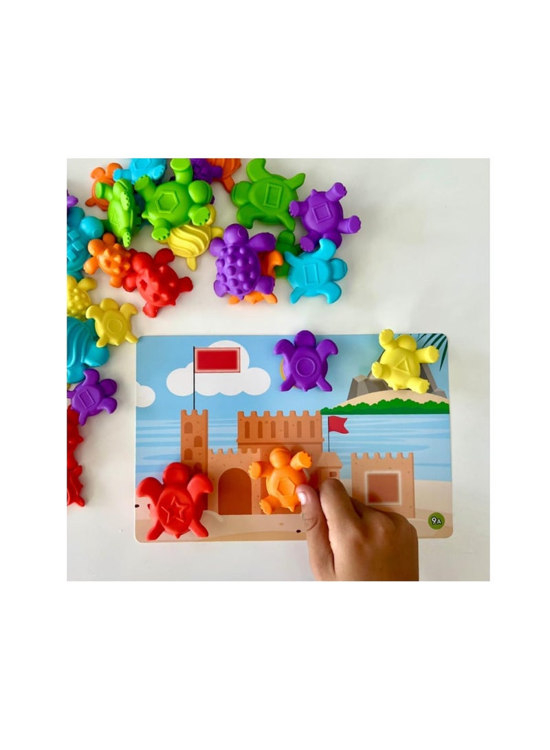 Learning Resources Tactile Turtles Math Activity Set, 36 Colourful Counters With Textures And Sizes, Early Maths And Sorting Toy For Ages 3 Plus, 46 Piece Set